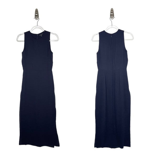 COS | Navy Blue Sleeveless Maxi Dress with Pockets Side Slit EU 34 - Picture 1 of 6